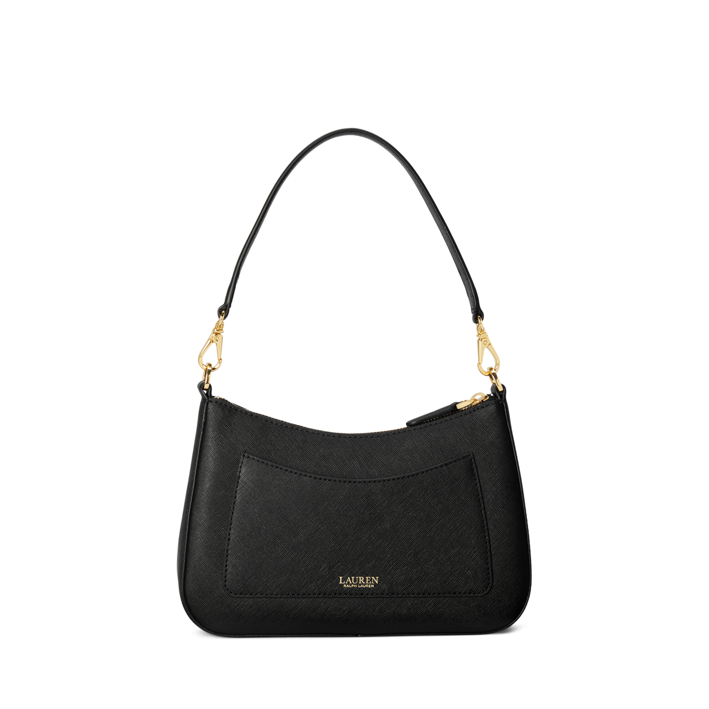 Женская сумка Ralph Lauren Crosshatch Leather Medium Danni, цвет: Чёрный — фото 3