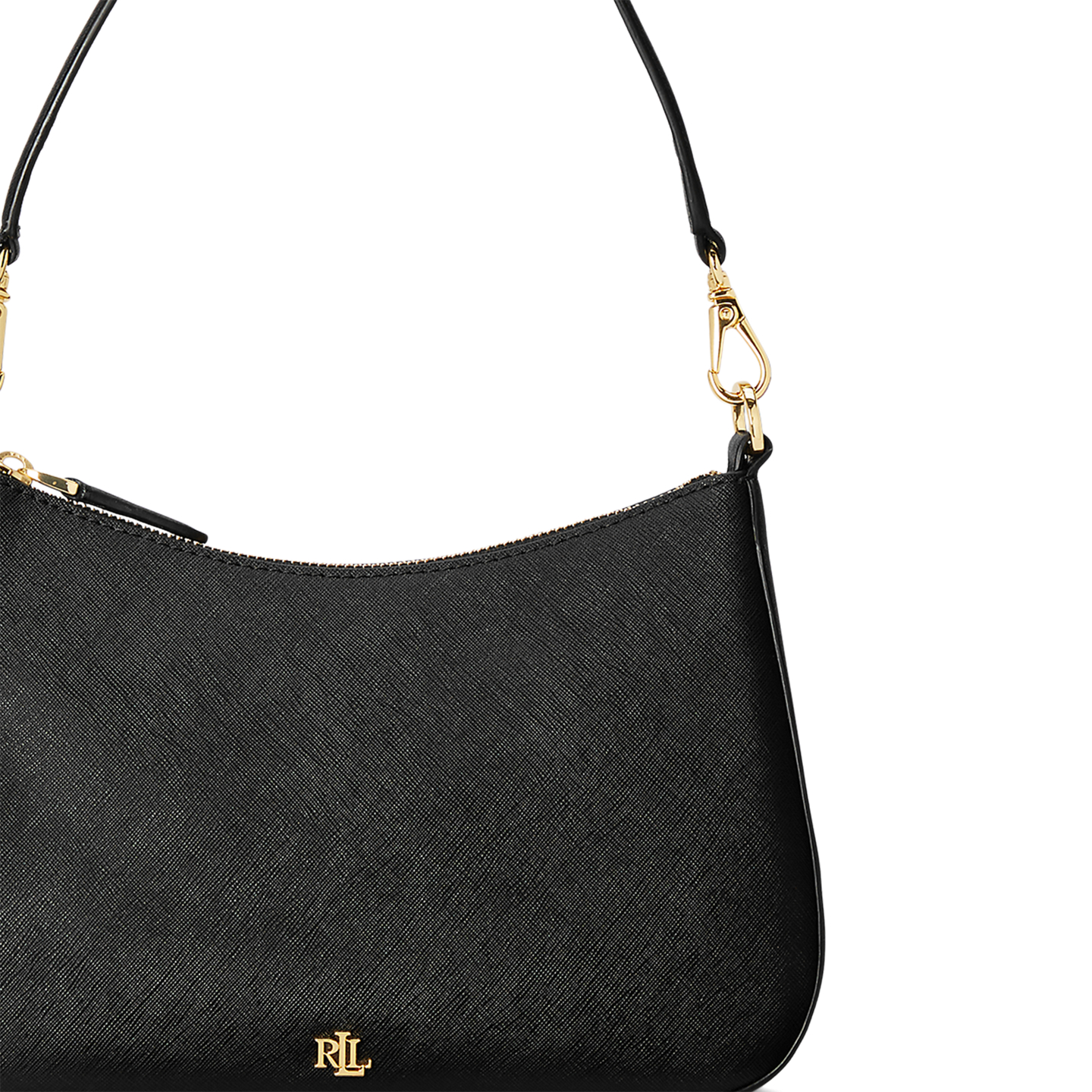 Женская сумка Ralph Lauren Crosshatch Leather Medium Danni, цвет: Чёрный — фото 4