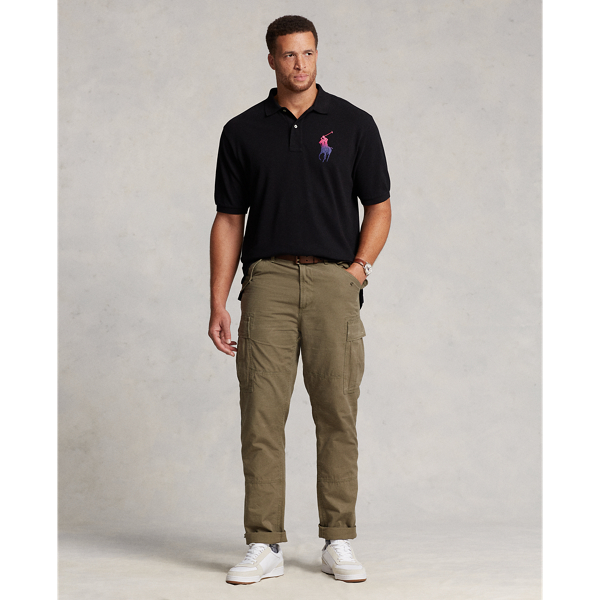 Polo Black Ombr&eacute; Big Pony Mesh Polo Shirt Big & Tall 4
