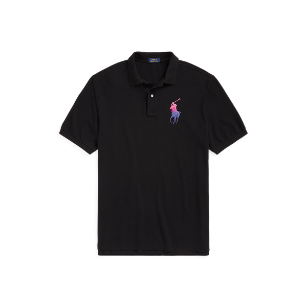 Ombre Big Pony Mesh Polo Shirt