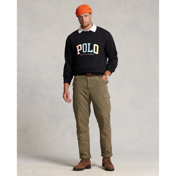 Polo Ralph store Lauren Royal aqua fleece cargo sweat pants