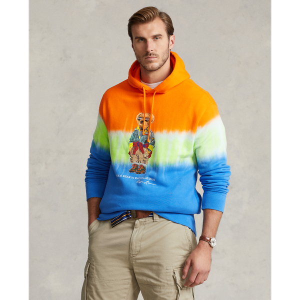 Polo Bear Tie Dye Fleece Hoodie