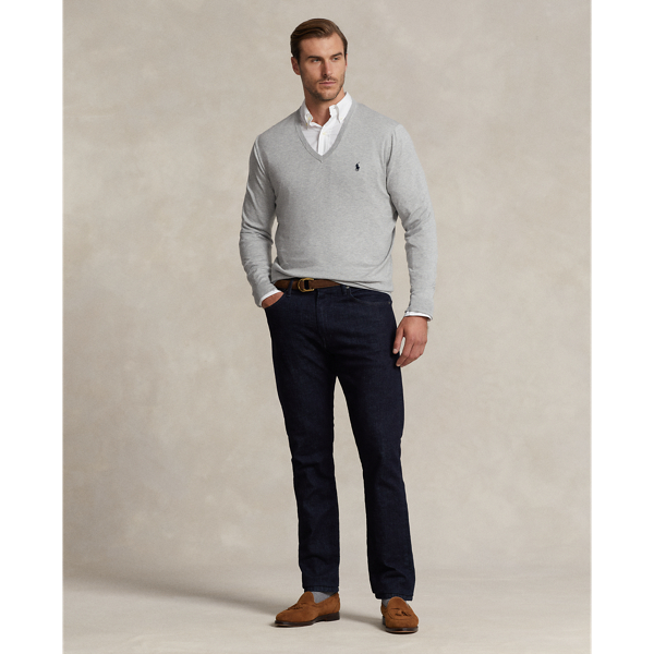 (取寄) ラルフローレン メンズ コットン V-ネック セーター Polo Ralph Lauren men Cotton V-Neck Sweater Andover Heather POLO RALPH LAUREN Cotton V-Neck Sweater Hunter Navy LG at
