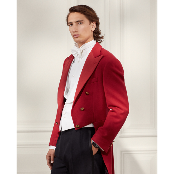 Classic Red Handmade Cavalry Twill Tailcoat Purple Label 3
