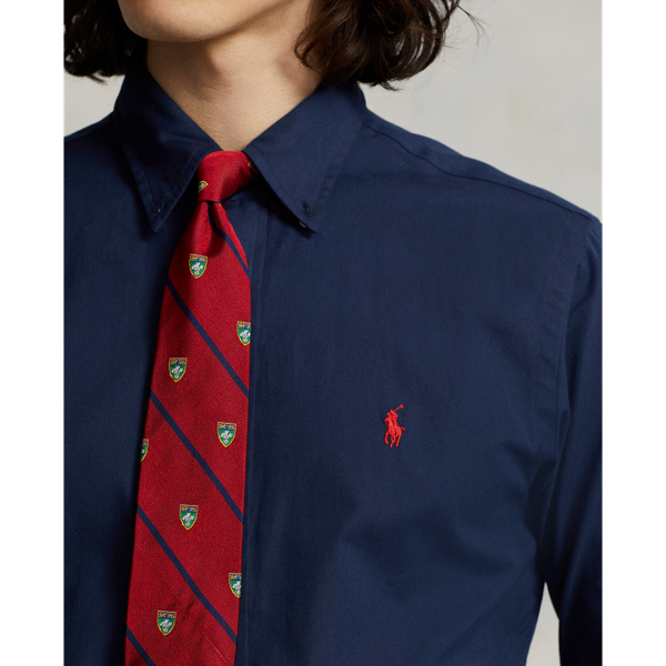 Cruise Navy Classic Fit Brushed Poplin Shirt Polo Ralph Lauren 6