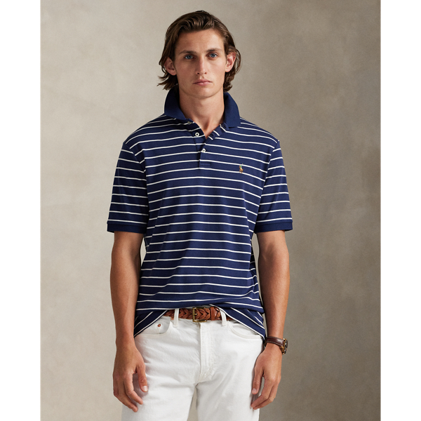 Refined Navy/White Classic Fit Soft Cotton Polo Shirt Polo Ralph Lauren 1