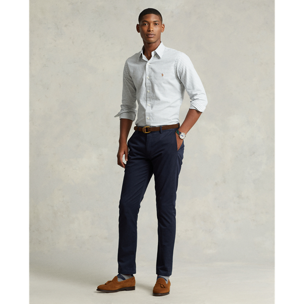 Grey Heather/White Classic Fit Gingham Oxford Shirt Polo Ralph Lauren 4