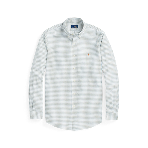 Grey Heather/White Classic Fit Gingham Oxford Shirt Polo Ralph Lauren 2