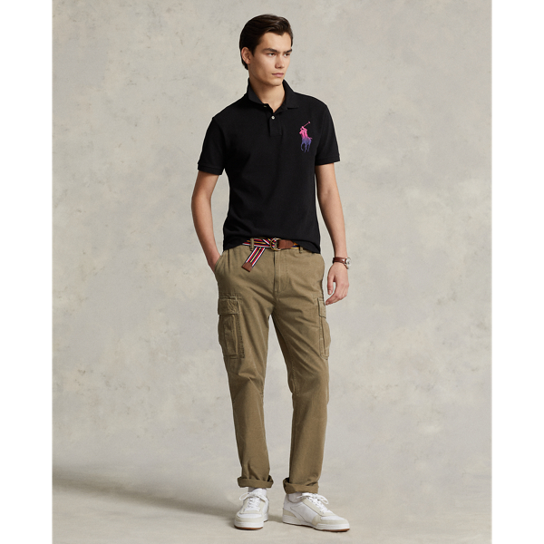 Polo Black Classic Fit Big Pony Mesh Polo Shirt Polo Ralph Lauren 4