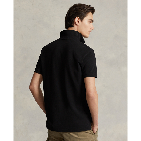Polo Black Classic Fit Big Pony Mesh Polo Shirt Polo Ralph Lauren 5