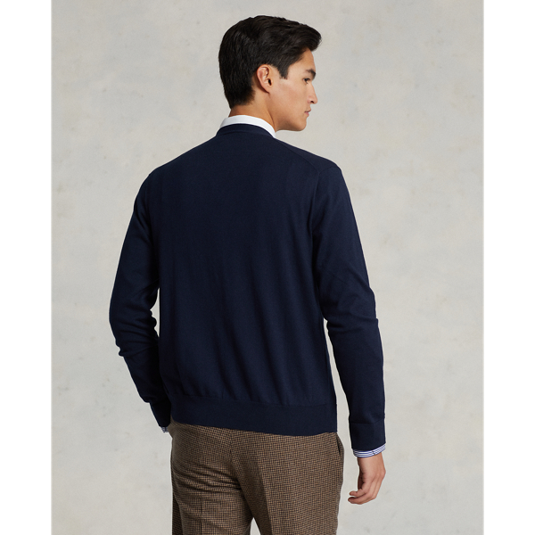 Polo Ralph Lauren ネイビー カーディガン Cotton V-Neck Cardigan | Ralph Lauren