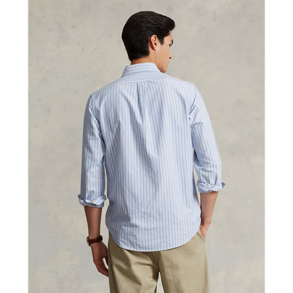Blue Multi/White Classic Fit Striped Oxford Shirt Polo Ralph Lauren 5