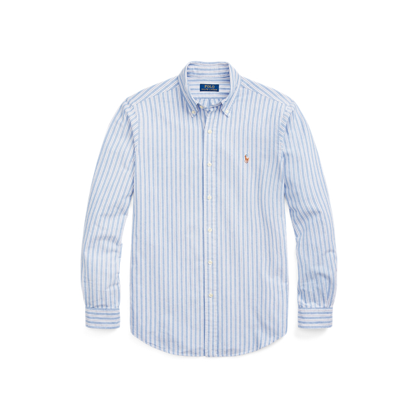 Blue Multi/White Classic Fit Striped Oxford Shirt Polo Ralph Lauren 2