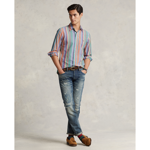 Tシャツ・カットソー Ralph Lauren OVERSIZED OXFORD SHIRT STRIPED (211971506 002) Polo Ralph Lauren Little Boys 2T-7 Striped Long-Sleeve