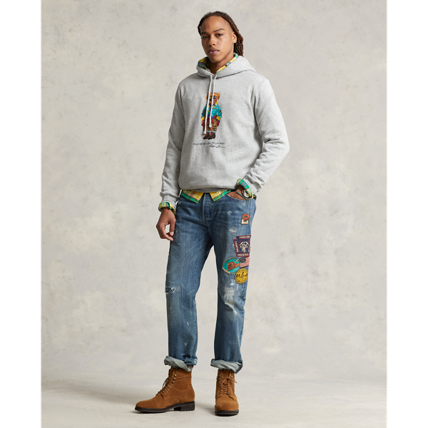 Fleece-Kapuzenpullover mit Polo&nbsp;Bear Polo Ralph Lauren in Andover meliert 4