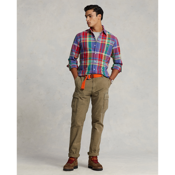 Red/Blue Multi Classic Fit Plaid Oxford Shirt Polo Ralph Lauren 4