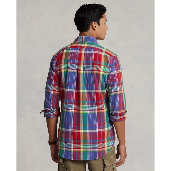 Red/Blue Multi Classic Fit Plaid Oxford Shirt Polo Ralph Lauren 5