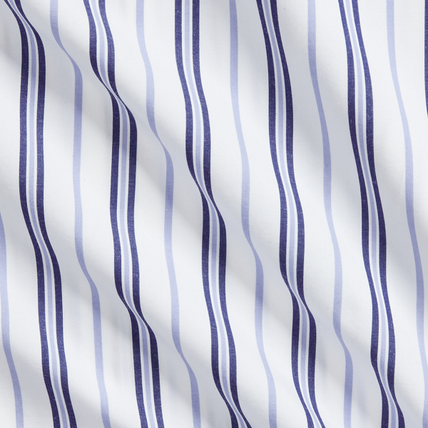 White/Blue Multi Classic Fit Striped Stretch Poplin Shirt Polo Ralph Lauren 8