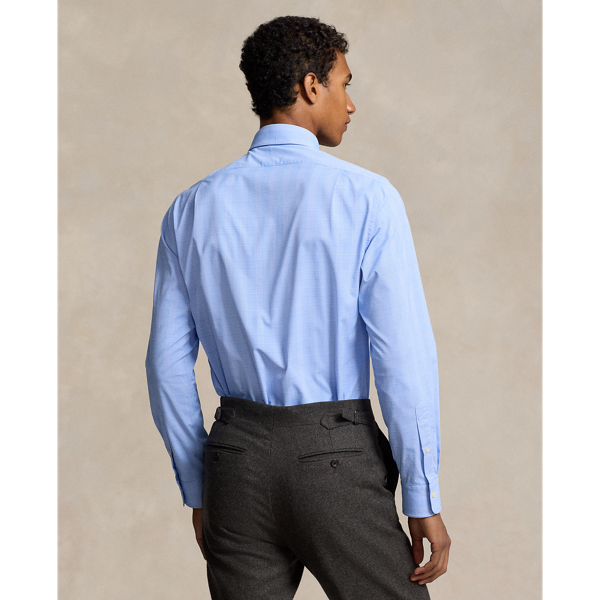 Light Blue/White Classic Fit Plaid Performance Shirt Polo Ralph Lauren 5