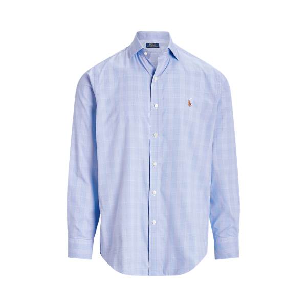 Light Blue/White Classic Fit Plaid Performance Shirt Polo Ralph Lauren 2