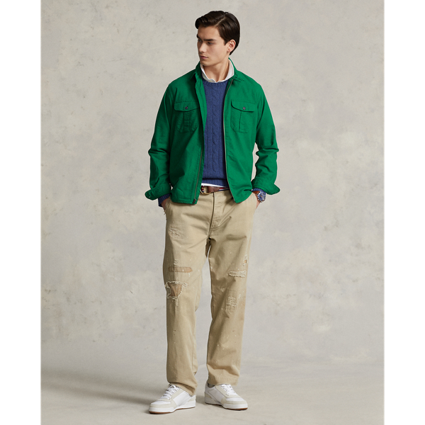 Primary Green Garment-Dyed Oxford Overshirt Polo Ralph Lauren 7