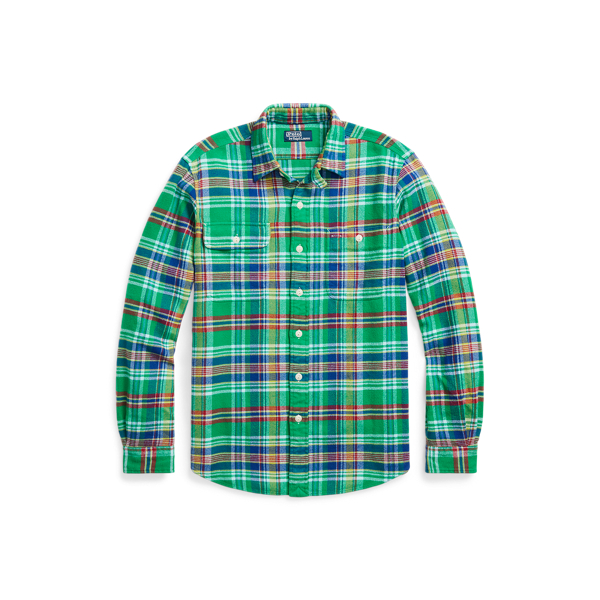 Classic Fit Plaid Flannel Workshirt Polo Ralph Lauren 1