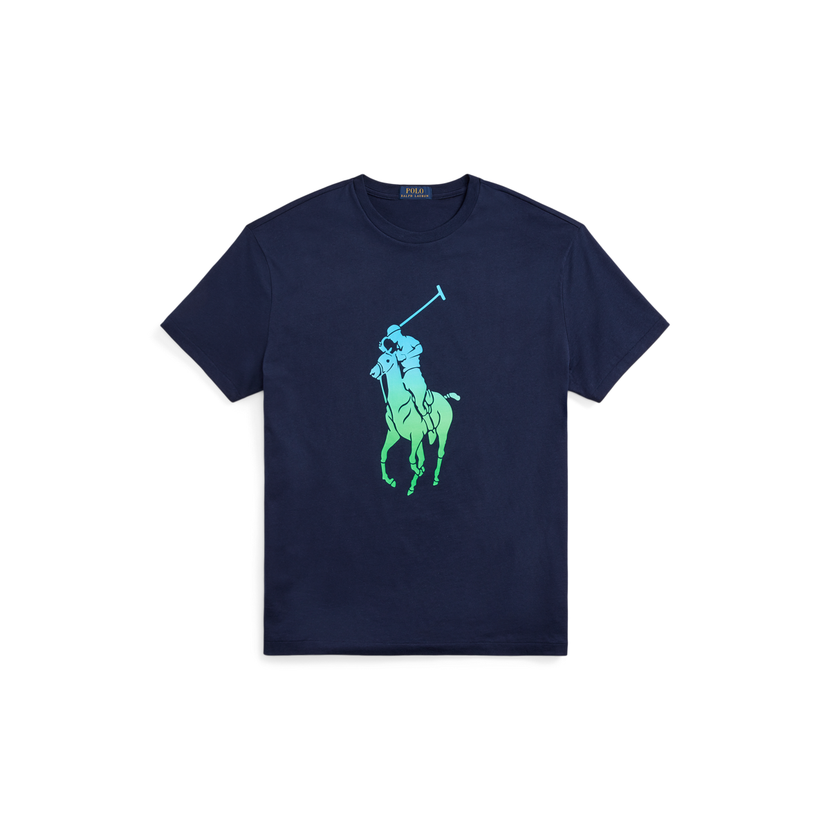 Navy blue polo shirt with red horse on sale