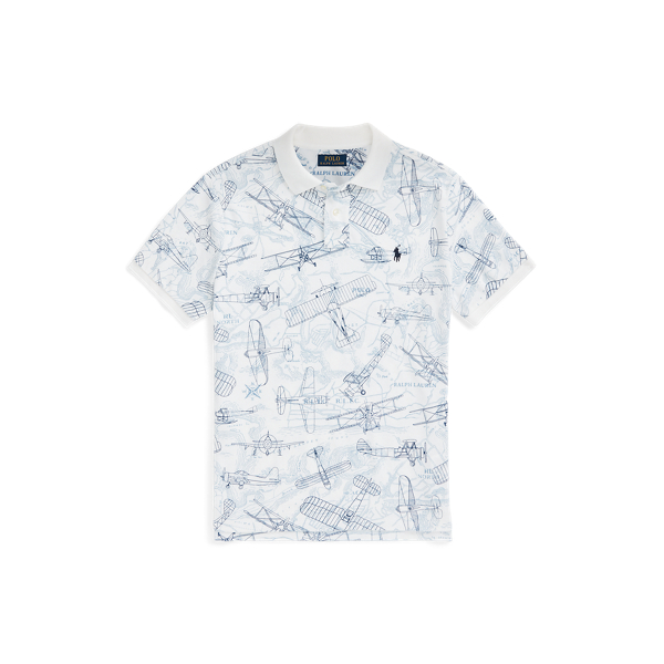 White Classic Fit Aviation Mesh Polo Shirt Polo Ralph Lauren 2