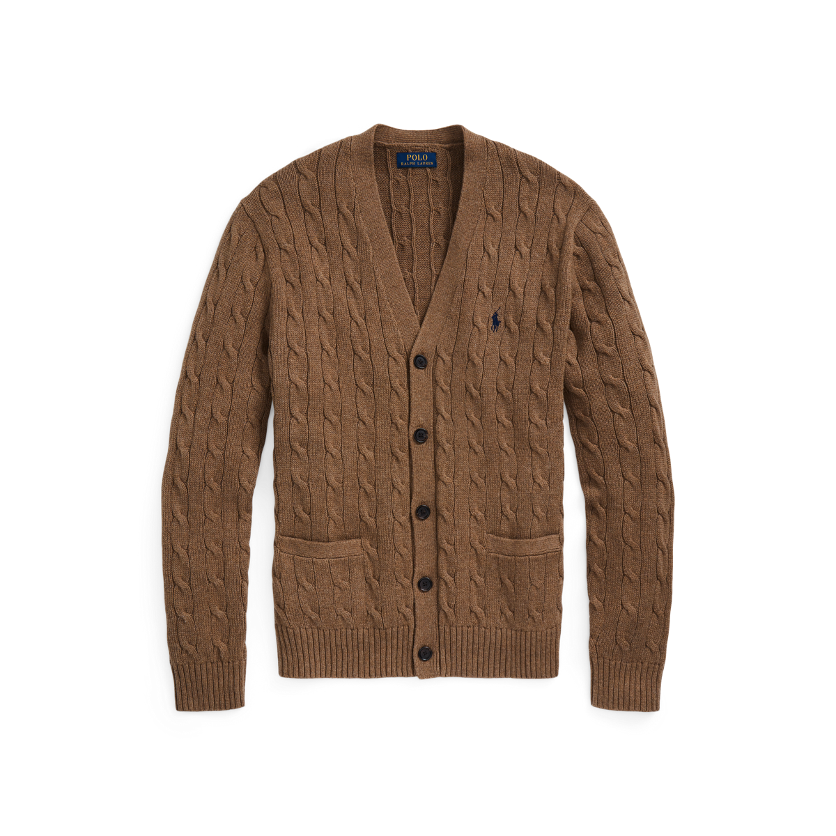 POLO RALPH LAUREN Men's Merino Wool Cardigan Sweater (Brown