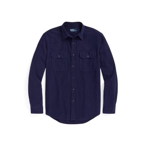 Camicia Classic-Fit in camoscio Polo Ralph Lauren in 1