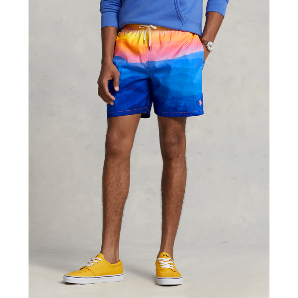 Ridgecrest Photo Print 5.75-Inch Traveler Classic Swim Trunk Polo Ralph Lauren 4