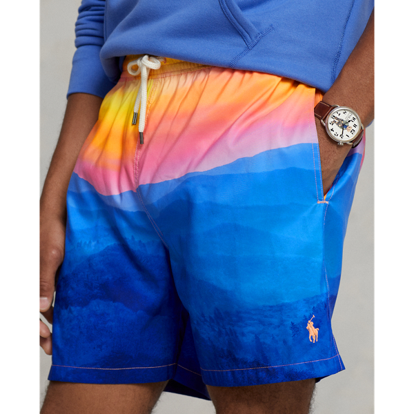 Ridgecrest Photo Print 5.75-Inch Traveler Classic Swim Trunk Polo Ralph Lauren 6