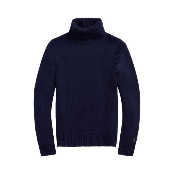 Hunter Navy Wool-Cashmere Roll Neck Jumper Polo Ralph Lauren 2