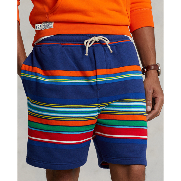 Gestreifte Fleeceshorts Polo Ralph Lauren in Dark Cobalt 6