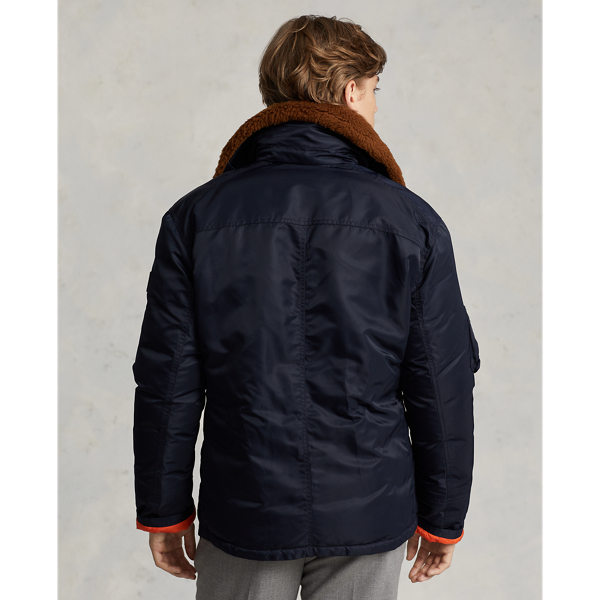 Ralph Lauren RLX Jacket Bomber Leather Puffer Down Women's