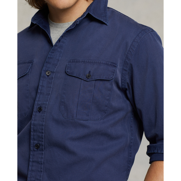 Newport Navy Classic Fit Chino Workshirt Polo Ralph Lauren 6