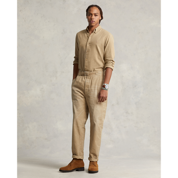 Surrey Tan Relaxed Fit Pleated Canvas Pant  Polo Ralph Lauren 1