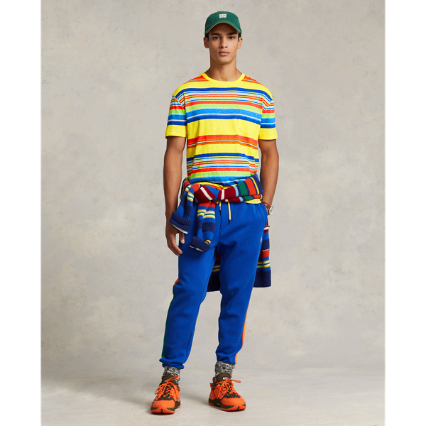 T-shirt ray&eacute; coupe classique en jersey Polo Ralph Lauren en Lemon Crush 4