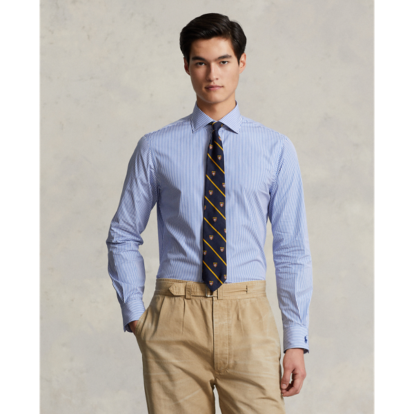 Regent Slim Fit Striped Poplin Shirt