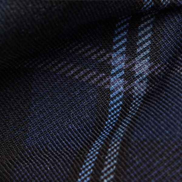 Navy Plaid Wool Challis Tie Polo Ralph Lauren 3