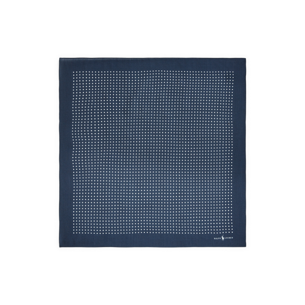 Navy/White Polka-Dot Wool-Silk Bandanna Polo Ralph Lauren 2