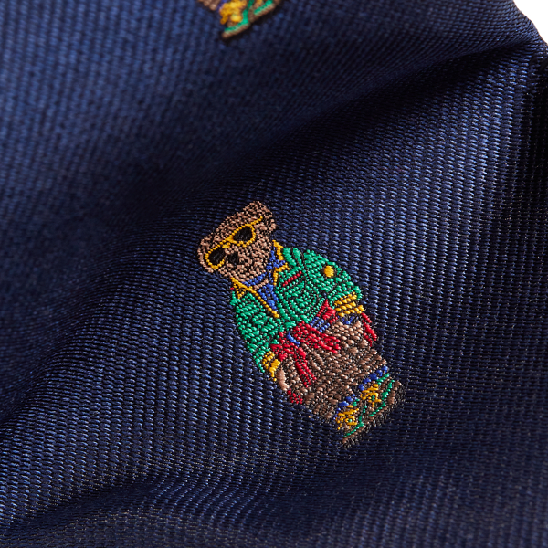 Navy Polo Bear Silk Repp Tie Polo Ralph Lauren 3