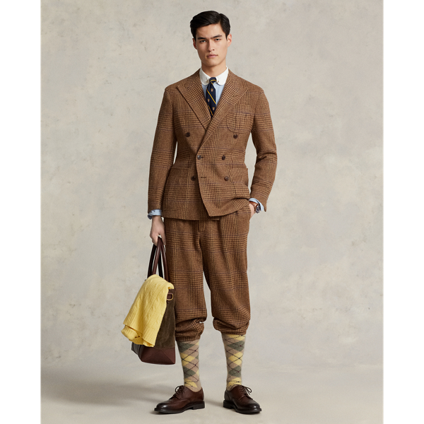 Brown/Tan Glen Plaid Wool Suit Jacket Polo Ralph Lauren 4