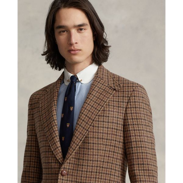 Brown/Tan The RL67 Plaid Wool Jacket Polo Ralph Lauren 6