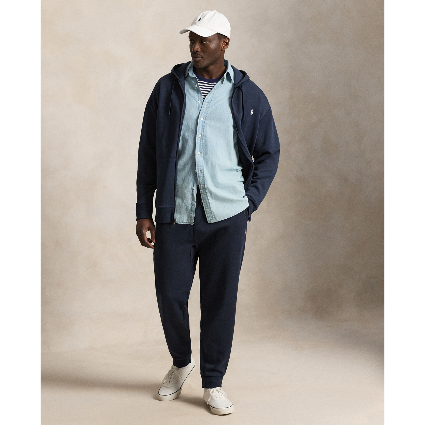 Мужские брюки Ralph Lauren Double-Knit Jogger, цвет: Тёмно-синий — фото 4
