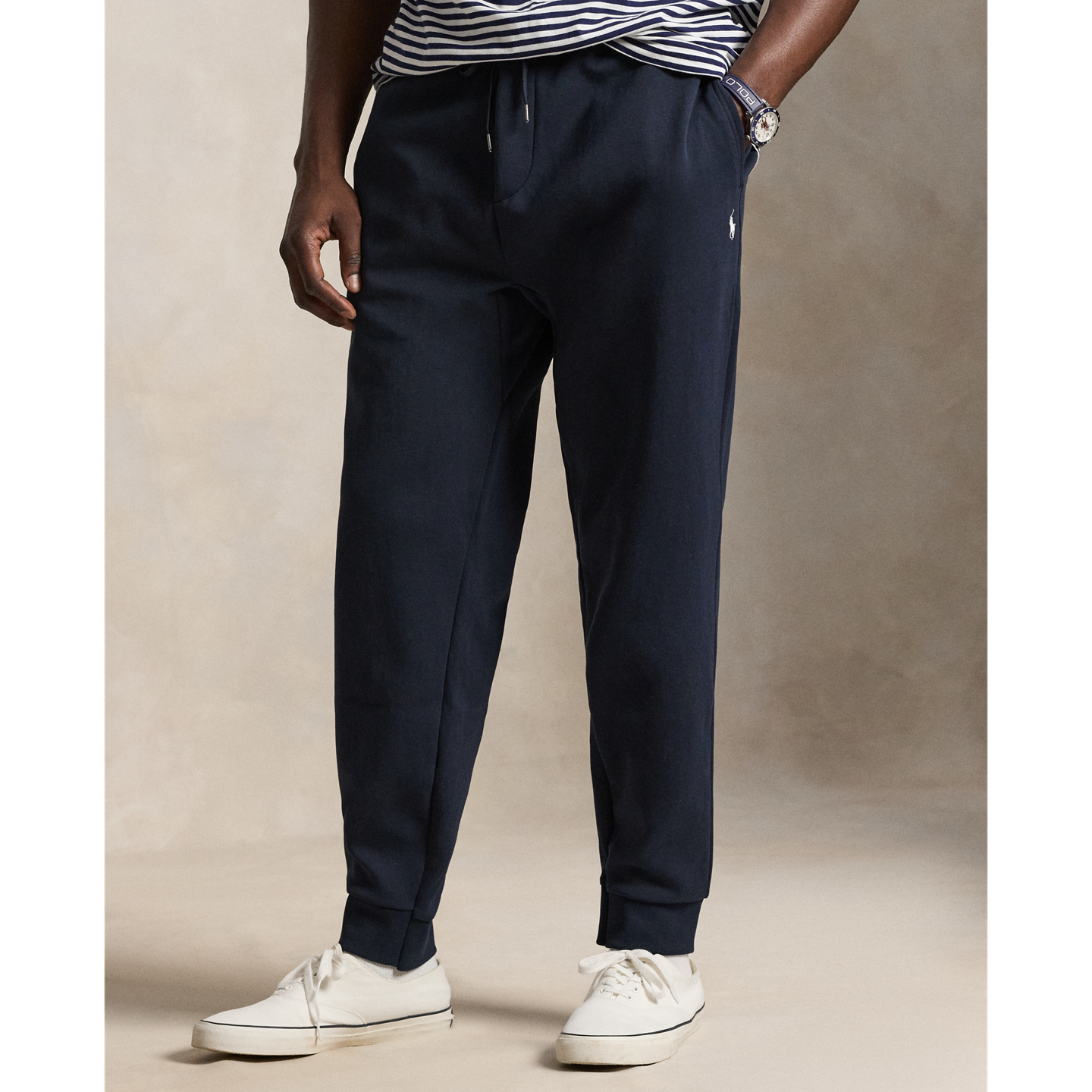 Мужские брюки Ralph Lauren Double-Knit Jogger, цвет: Тёмно-синий — фото 1