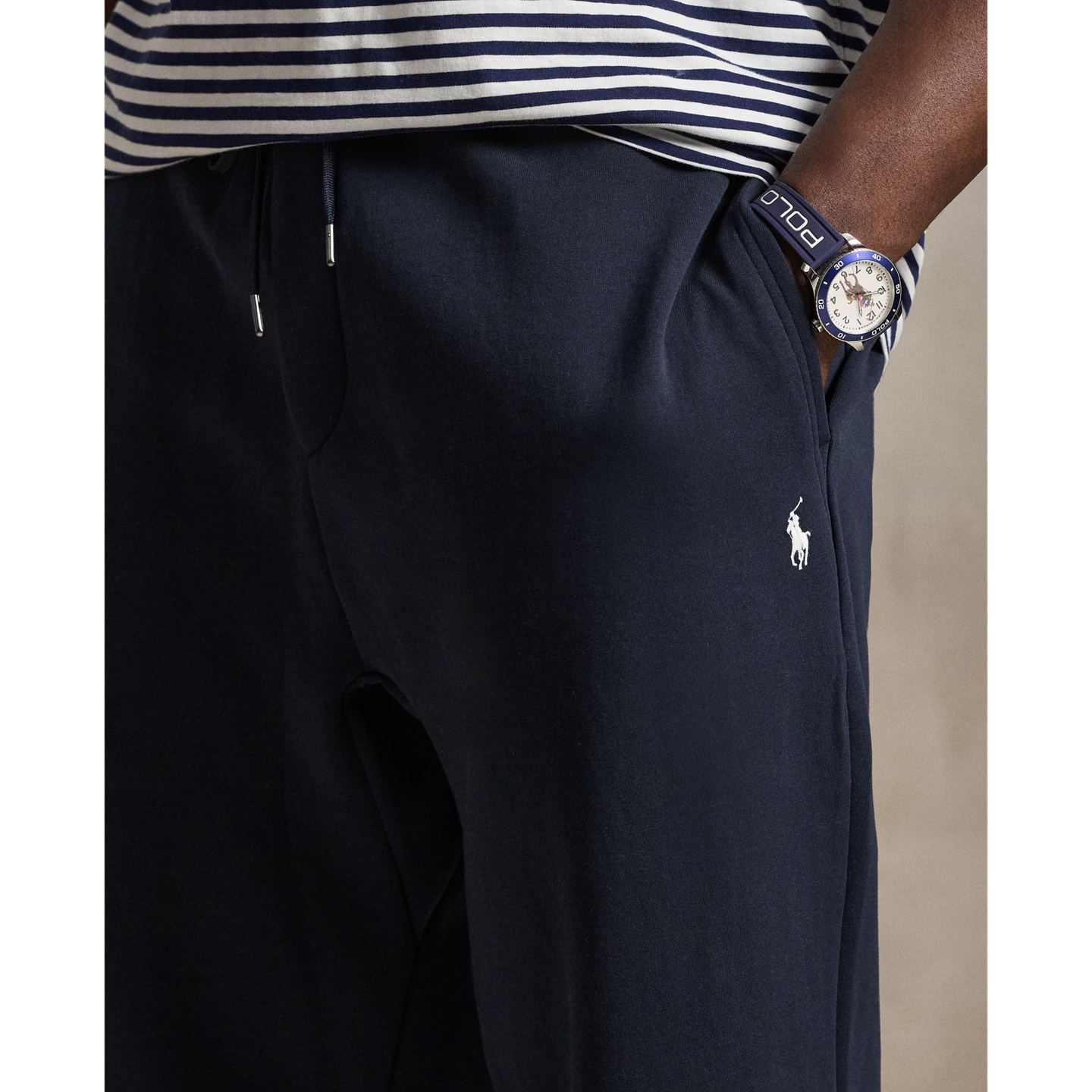 Мужские брюки Ralph Lauren Double-Knit Jogger, цвет: Тёмно-синий — фото 3