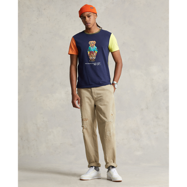 Custom-Slim T-Shirt mit Polo Bear Polo Ralph Lauren in Kreuzfahrt Navy Mu Clr Sp 4