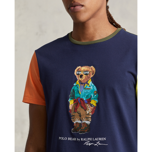 Custom-Slim T-Shirt mit Polo Bear Polo Ralph Lauren in Kreuzfahrt Navy Mu Clr Sp 6