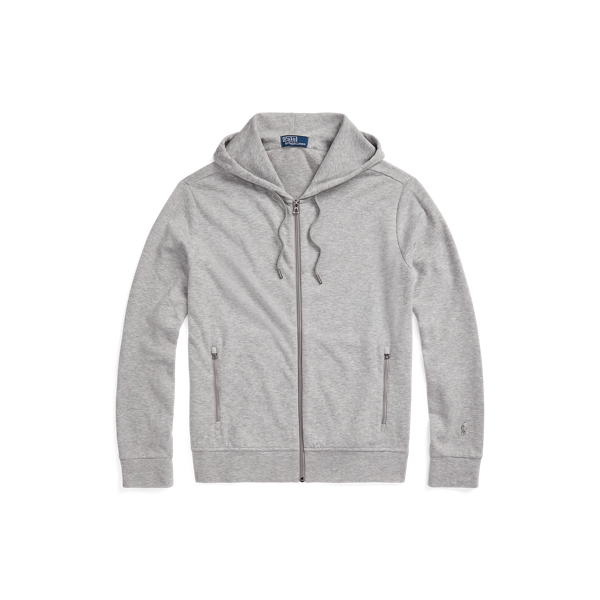 Grey zip up hoodie ralph lauren sale